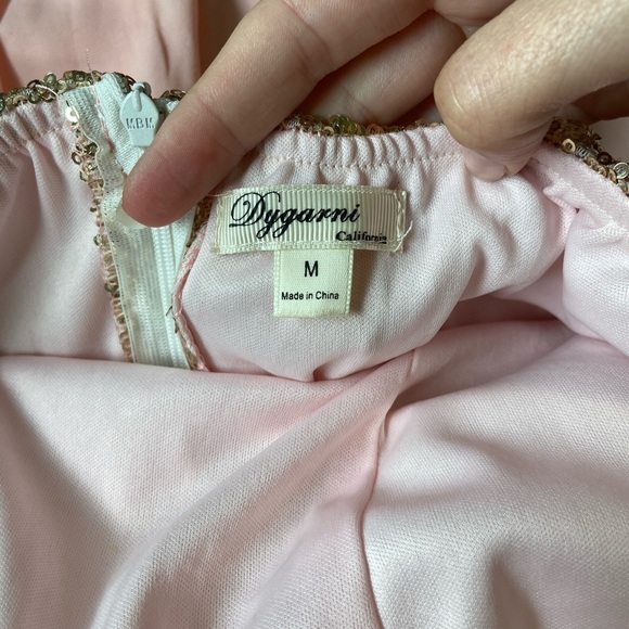 Bling mini cocktail Vegas dress pink champagne - Picture 5 of 7